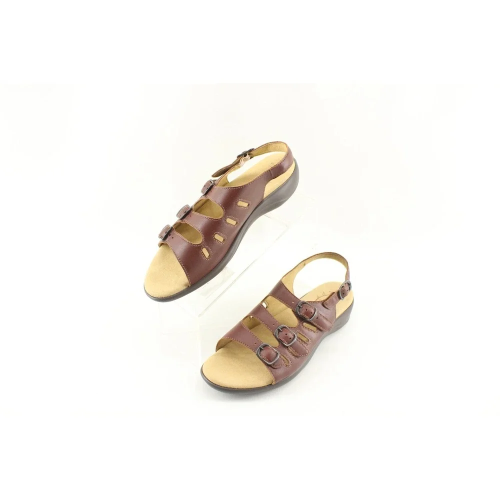 SAS Mystic Tripad Comfort Brown Leather Sandals Women's Size 8.5 N‎